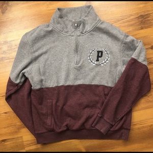 Greg-Burgundy-Maroon Quarter-Zip Sweater